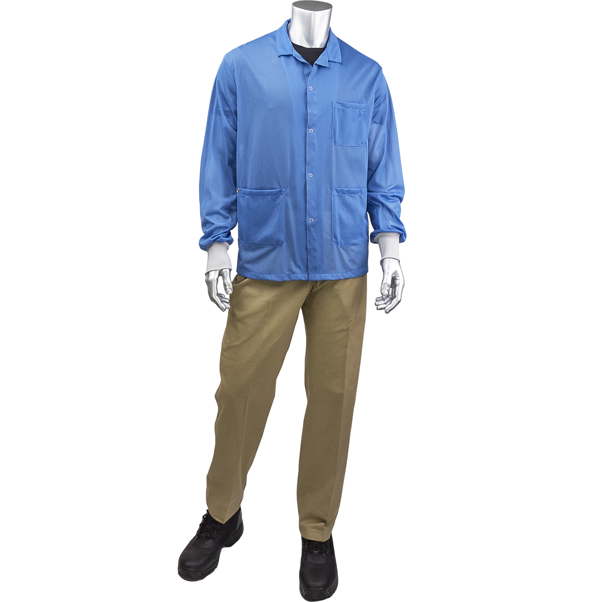 BR6C-42NB PIP® Uniform Technology™ Sheer Lab Coats, Blue
